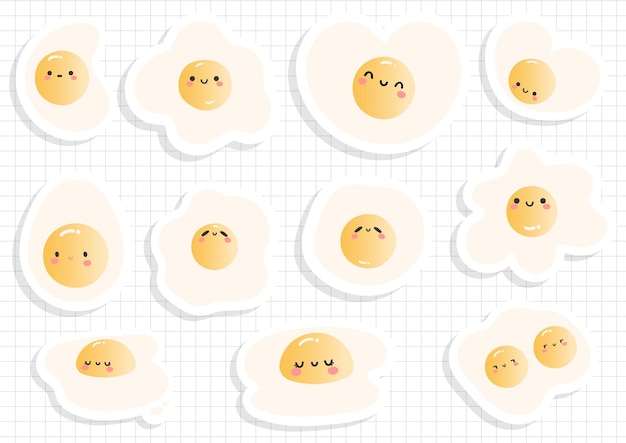 Eggs sticker breakfast sticker and scrapbook