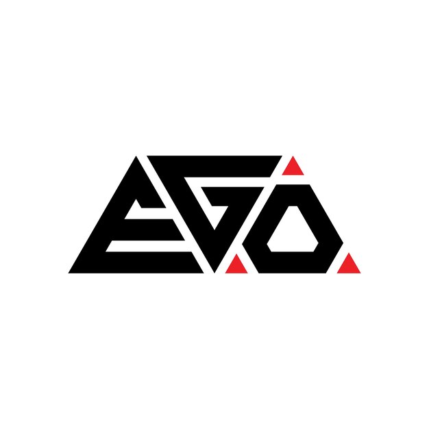 Ego triangle letter logo design with triangle shape ego triangle logo design monogram ego triangle vector logo template with red color ego triangular logo simple elegant and luxurious logo ego