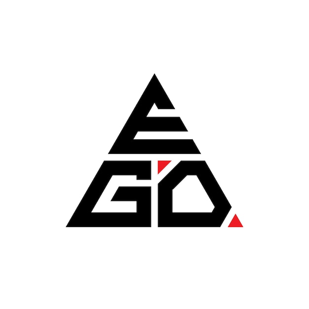 Ego triangle letter logo design with triangle shape ego triangle logo design monogram ego triangle vector logo template with red color ego triangular logo simple elegant and luxurious logo