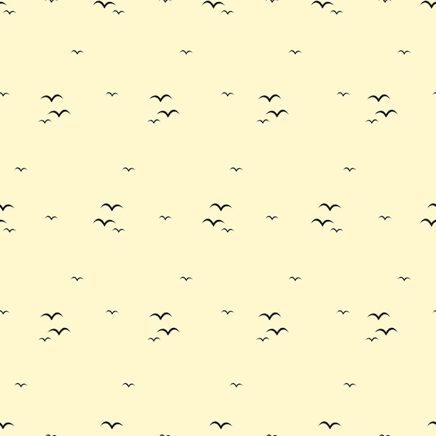 Vector egret seamless pattern