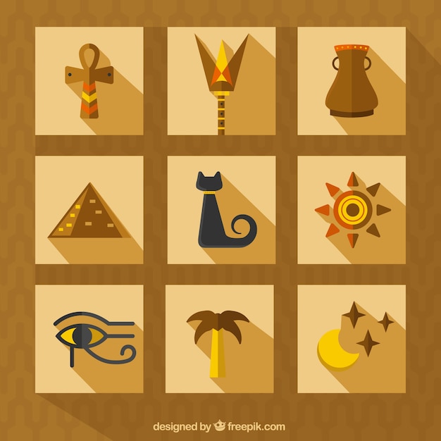 Vector egypt culture icons