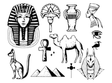 Нарисовать египетские украшения