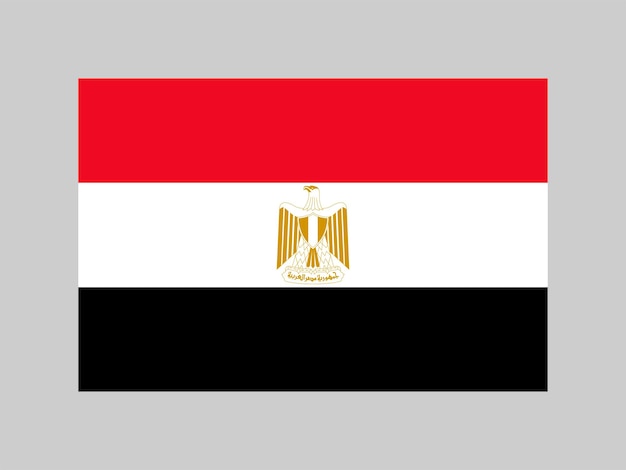 Vector egypt flag official colors and proportion vector illustration