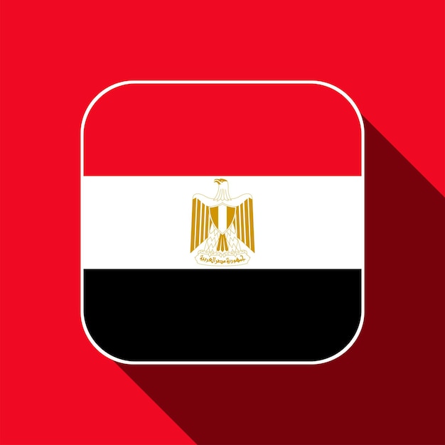 Egypt flag official colors Vector illustration