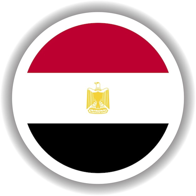 EGYPT Flag Round Shape