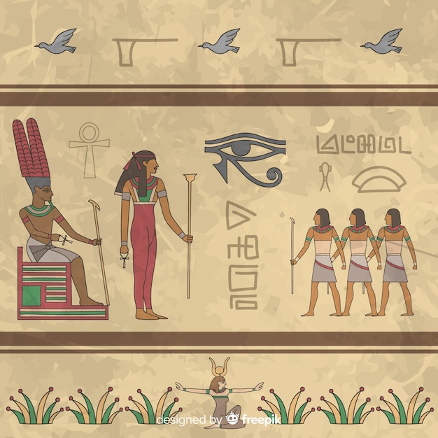 Egypt hieroglyphic background