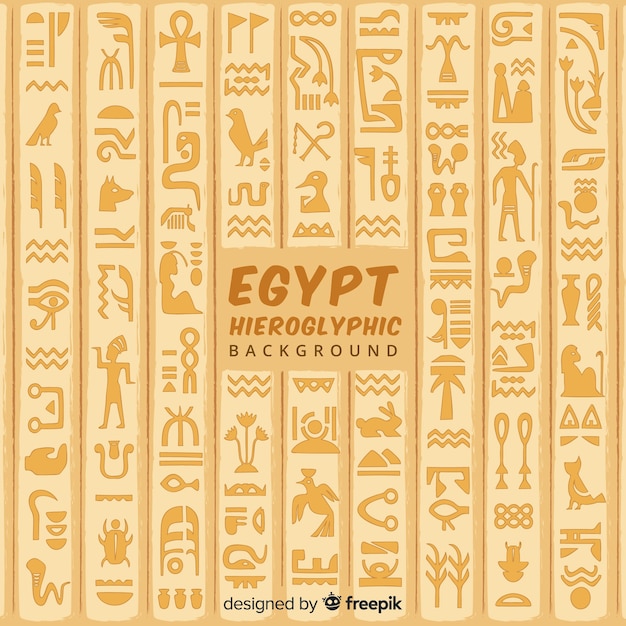 Vector egypt hieroglyphic background