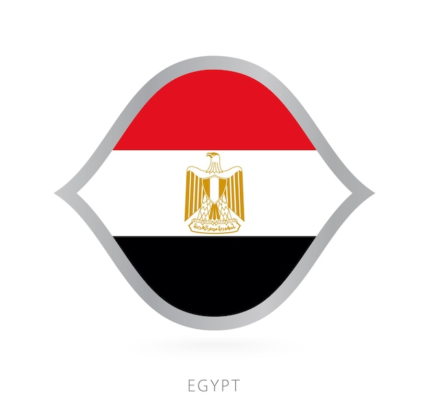 국제 농구 대회를 위한 스타일의 이집트 국가 대표팀 깃발