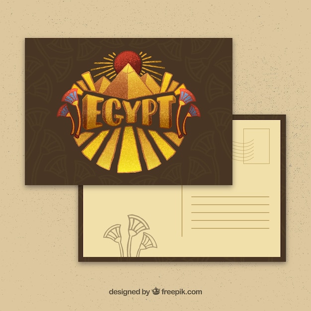Egypt postcard template