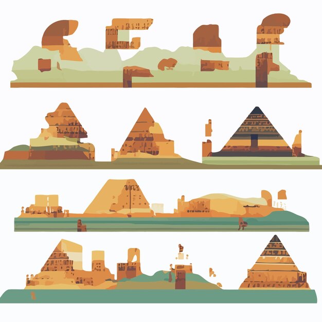 Vector egypt pyramids