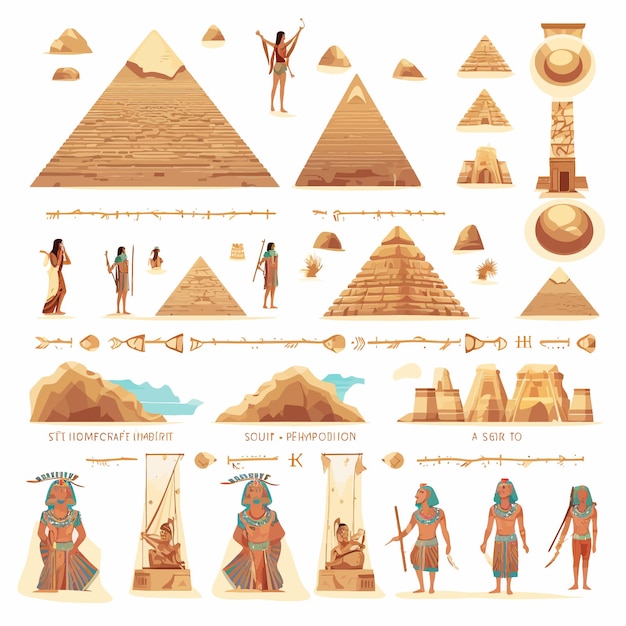 Vector egypt pyramids