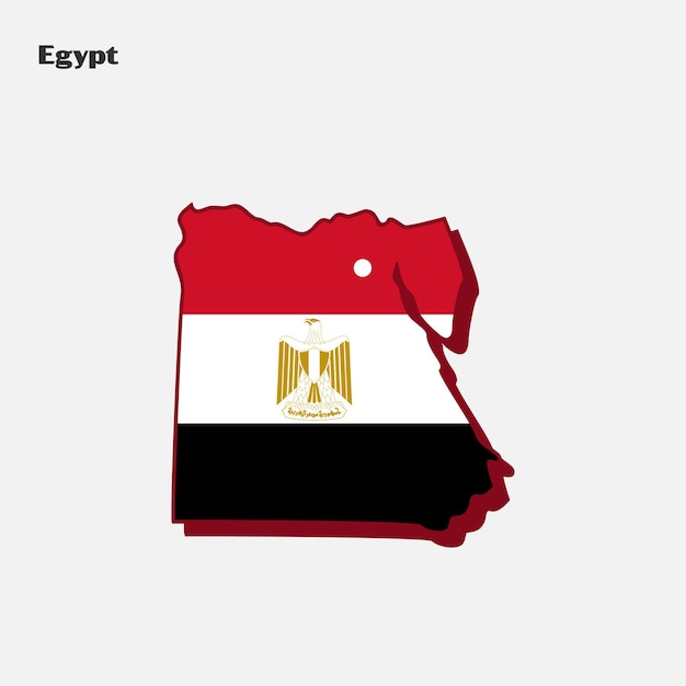 Egypte Land Natie Vlag Kaart Infographic