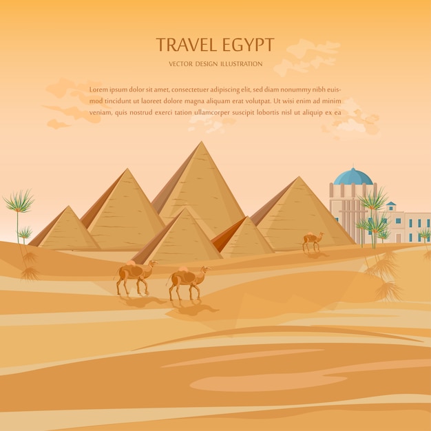 Egypte piramides kaart achtergrond