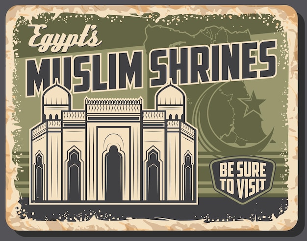 Egypte reizen landmark poster van Egyptisch toerisme