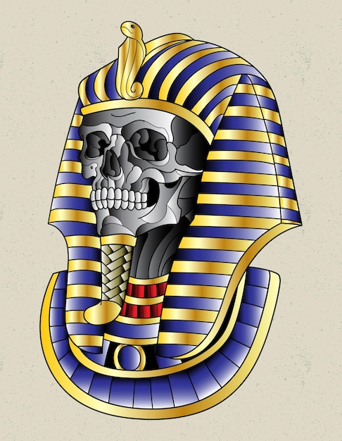 Vector egypte schedel farao