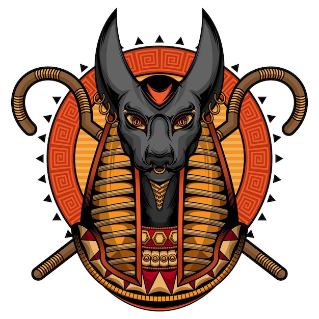 Egyptian god anubis logo