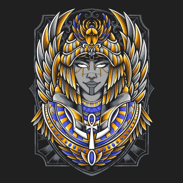 Logo vettoriale del personaggio della dea egizia