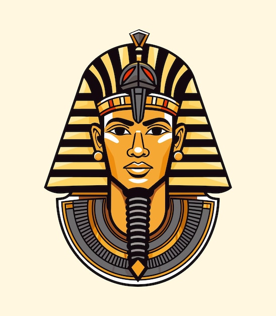 Premium Vector Egyptian Golden Pharaoh Vector Clip Art Illustration