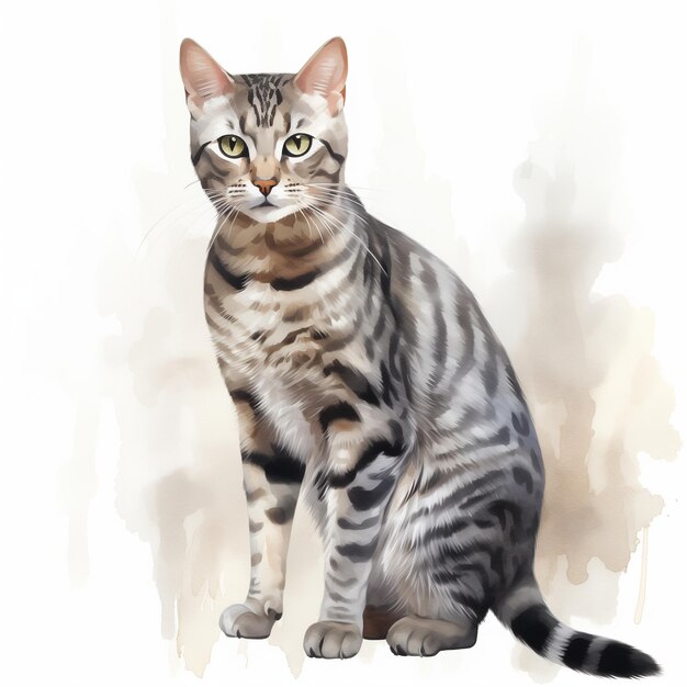 Vector egyptian mau kitten cat