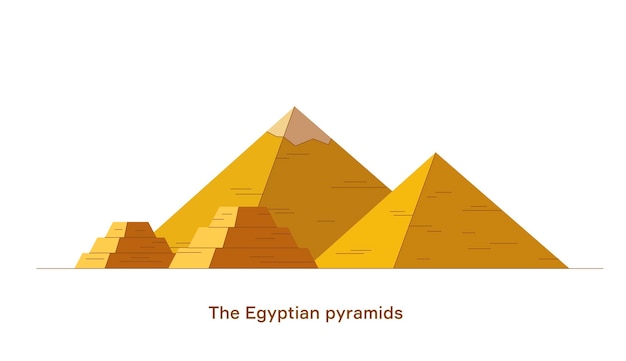 Egyptian pyramids vector minimal illustration