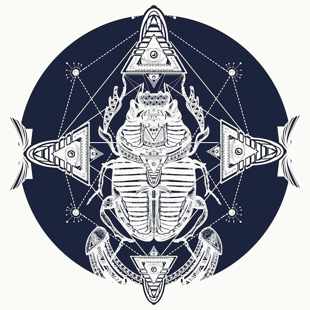 Vector egyptian scarab