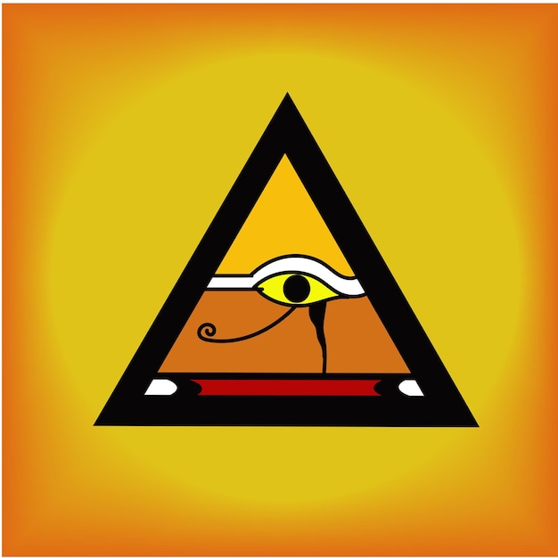 Egyptian triangle symbol art illustration