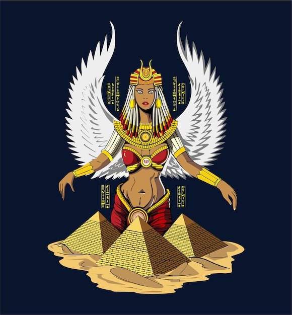 Egyptian woman flat design