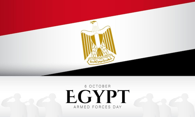 Egyptische Dag van de Strijdkrachten Achtergrond Vector illustratie