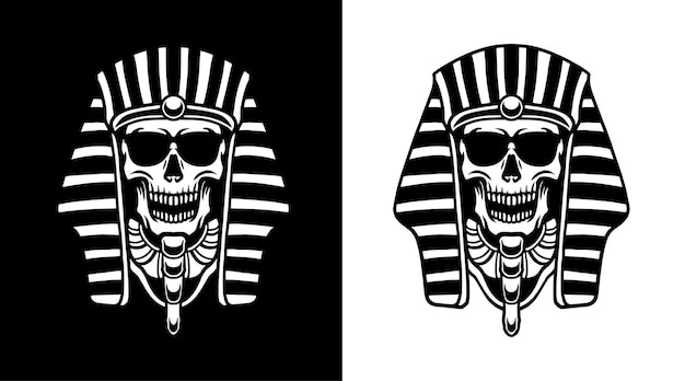 Egyptische farao schedel illustratie