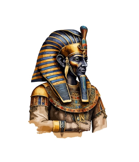 Egyptische koning ruïnes clipart geïsoleerde vector illustratie