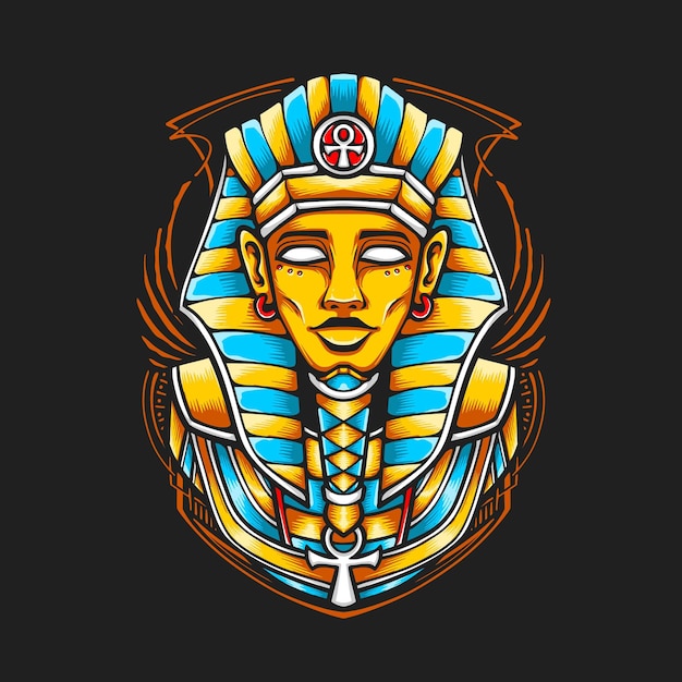 Vector egyptische mummie karakter vector logo