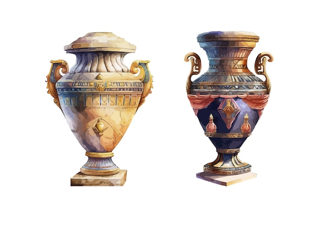 Egyptische urn clipart geïsoleerde vector illustratie