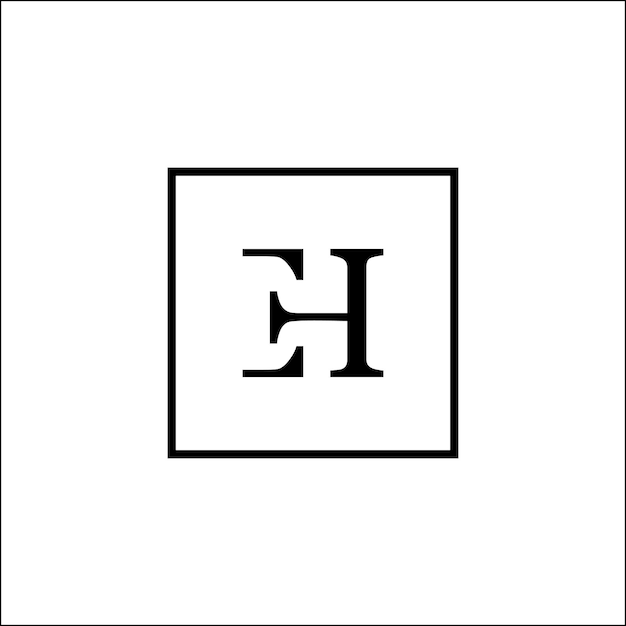 ベクトル ehheeh抽象文字ロゴモノグラム