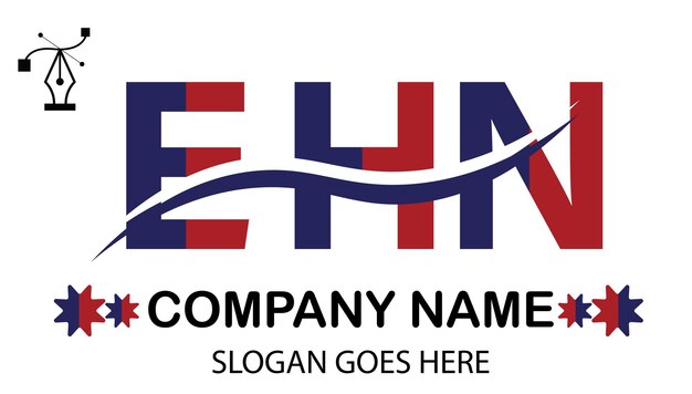 Vector ehn letter logo