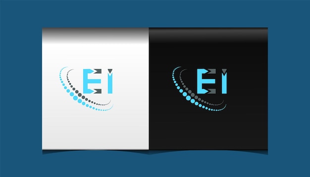 EI eerste moderne logo ontwerp vector pictogrammalplaatje