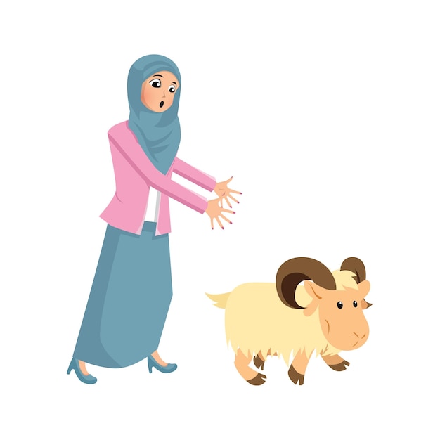 Eid Adha Female with goat