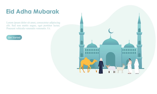 Eid adha mubarak and hajj template