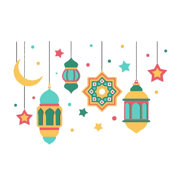 Eid adha mubarak 아랍어 서예 벡터 일러스트 레이 션