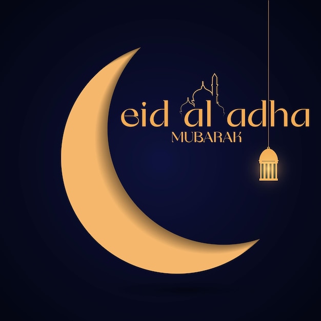 Eid Al Adha Arabic Festival concept Holiday poster banner design vector illustration