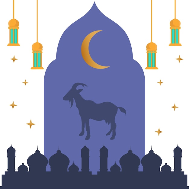 Eid al adha background illustration