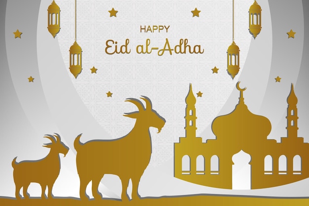 Vettore eid al adha background