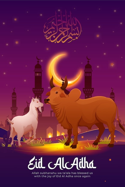 Eid Al Adha Celebration Social Media Story Illustratie Ontwerp Template