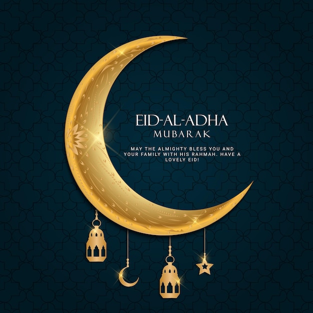 Eid al adha eid mubarak islamitische wenskaart