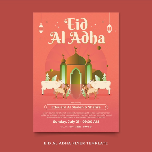 Eid al adha flyer-sjabloon