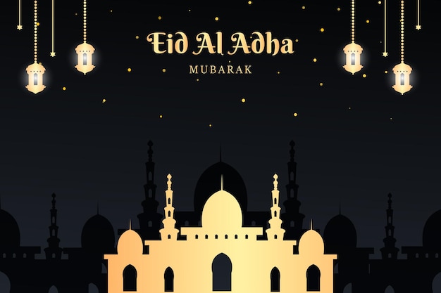 Vector eid al adha gradient background