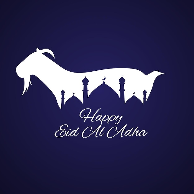 Vettore eid al adha biglietto di auguri per post sui social media