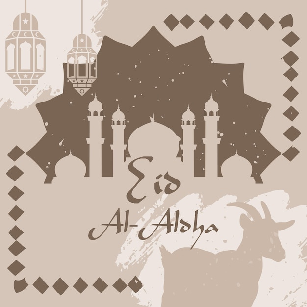 Eid al adha groeten illustratie 05