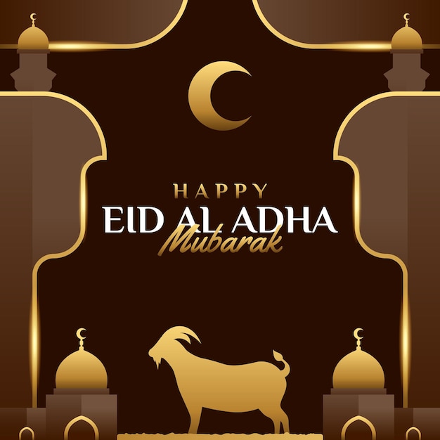 Vector eid al adha islamic illustration event