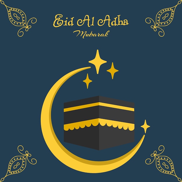 Eid Al Adha Islamitische Hajj Bedevaart Illustratie