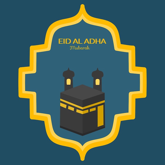 Eid Al Adha Islamitische Hajj Bedevaart Illustratie